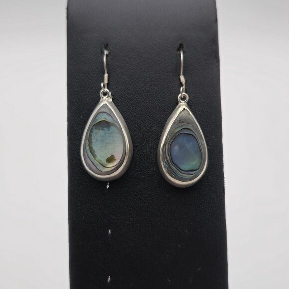 Jewelry - Sterling Silver Abalone Shell Large Earrings A3844